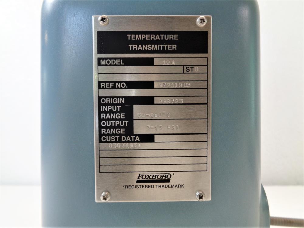 Foxboro 50 - 200 Deg. C. Temperature Transmitter 12A
